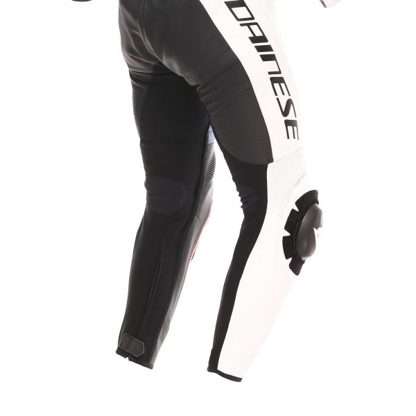Dainese Demon Sprint 1PC Pelle Nero Bianco Rosso Lava