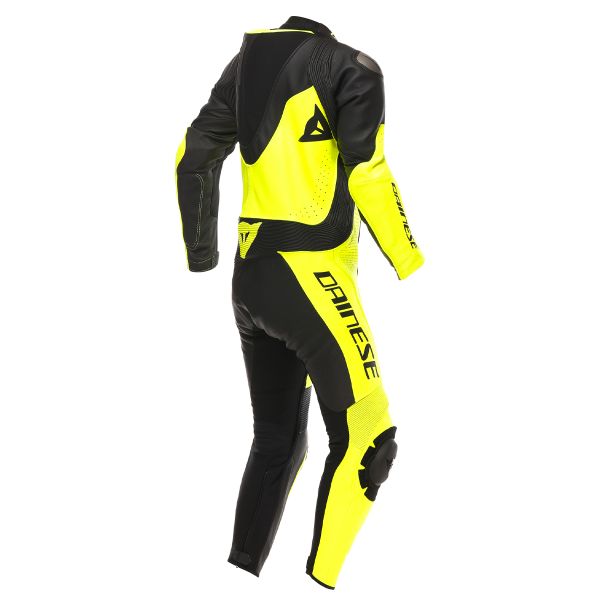 Dainese Demon Sprint 1PC Pelle Nero Giallo Fluo