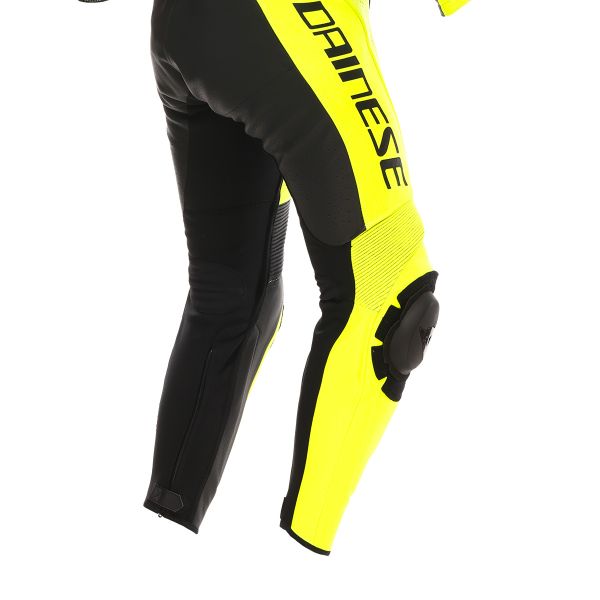 Dainese Demon Sprint 1PC Pelle Nero Giallo Fluo