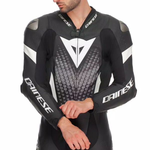 Dainese Laguna Seca 6 Perf 1PC Leather Black White Anthracite