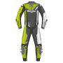 Tute Moto in pelle Furygan Eclipse X Kevlar Bianco Nero Giallo Stab