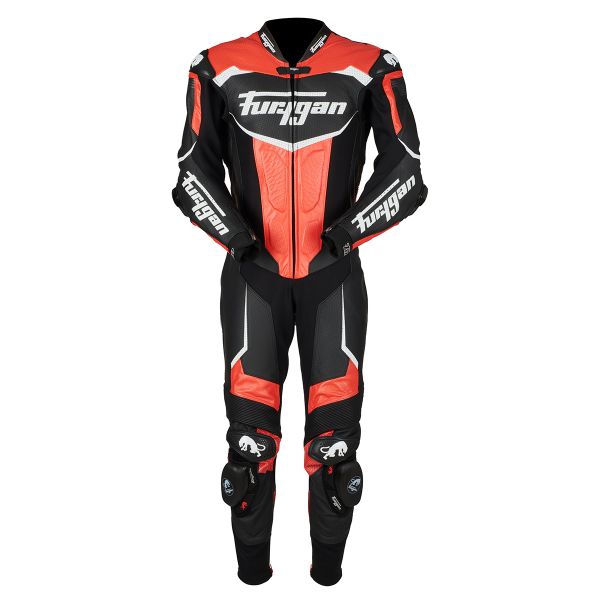Tute Moto in pelle Furygan Overtake Black Red White