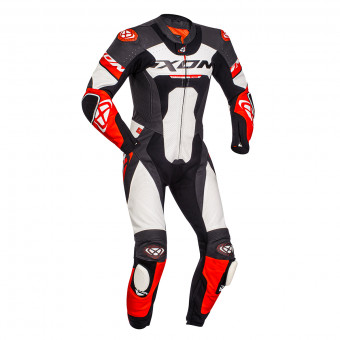Tute Moto in pelle Ixon Jackal Black White Red