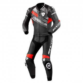 Tute Moto in pelle REV'IT Apex 2PC Black Neon Red