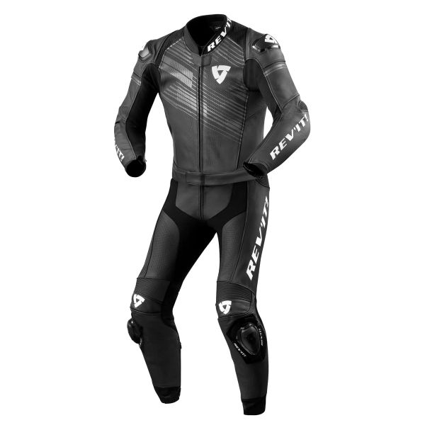 Tute Moto in pelle REV'IT Apex 2PC Black White