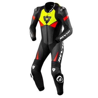 Tute Moto in pelle REV'IT Argon 2 Nero Giallo Neon