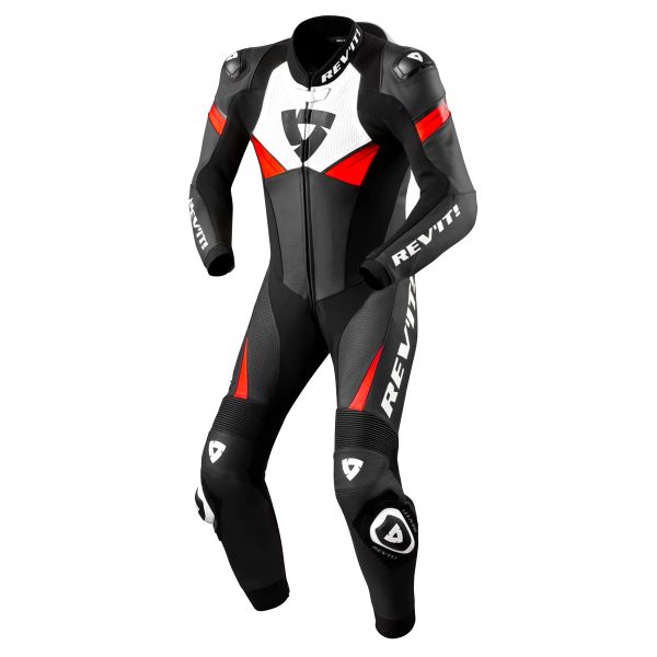 Tute Moto in pelle REV'IT Argon 2 Nero Rosso Neon Tute Moto in pelle REV'IT Argon 2 Nero Rosso Neon