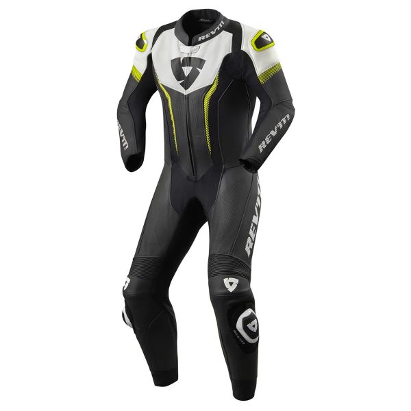 Tute Moto in pelle REV'IT Argon Nero Giallo Neon Tute Moto in pelle REV'IT Argon Nero Giallo Neon