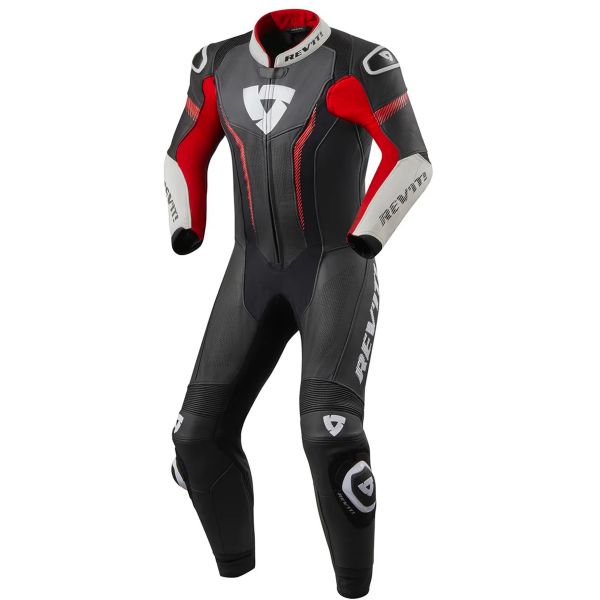 Tute Moto in pelle REV'IT Argon Nero Neon Rosso