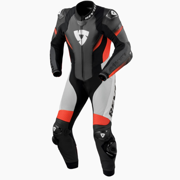 Tute Moto in pelle REV'IT Control Black Neon Red 1PC