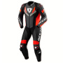 Tute Moto in pelle REV'IT One Piece Quantum 3 Anthracite Neon Red