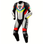 Tute Moto in pelle REV'IT One Piece Quantum 3 Light Grey Neon Yellow