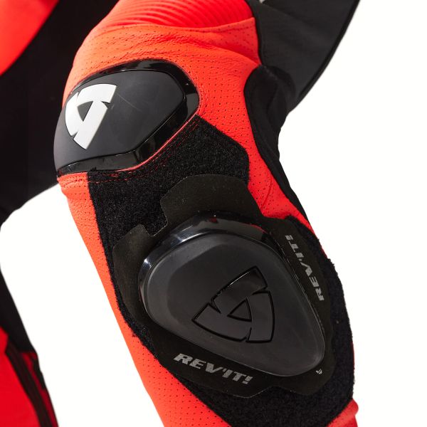REV'IT One Piece Quantum 3 Neon Red Black