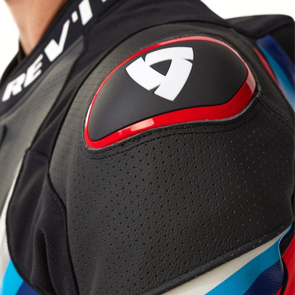 REV'IT One Piece Quantum 3 Neon Red Black