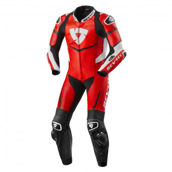 Tute Moto in pelle REV'IT Scorpio Rosso Bianco