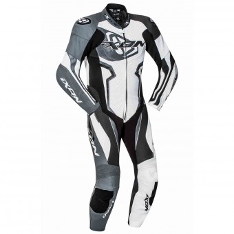 Tute Moto in pelle Ixon Falcon Bianco Grigio Nero