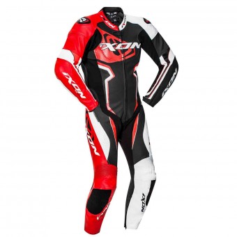 Tute Moto in pelle Ixon Falcon Nero Bianco Rosso