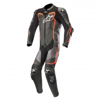 Tute Moto in pelle Alpinestars GP Plus V2 Camo Black Red Fluo