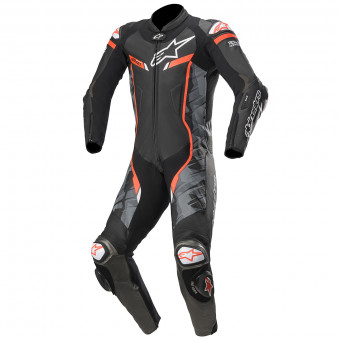 Tute Moto in pelle Alpinestars GP Pro V3 Tech-Air Compatible Black Camo Red Fluo