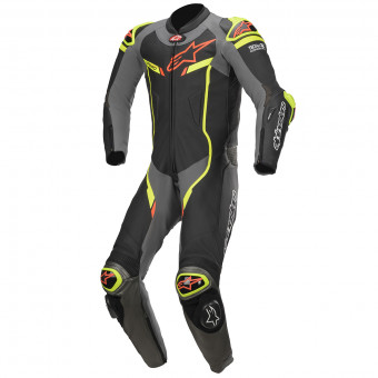Tute Moto in pelle Alpinestars GP Pro V3 Tech-Air Compatible Black Grey Yellow Fluo
