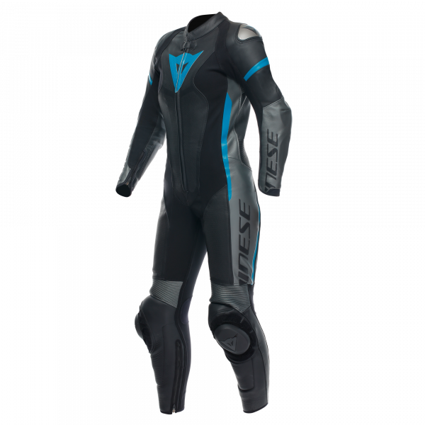 Tute Moto in pelle Dainese Grobnik Lady Leather 1PC Black Anthracite Teal