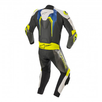 Alpinestars Motegi V3 Black White Metallic Gray Blue