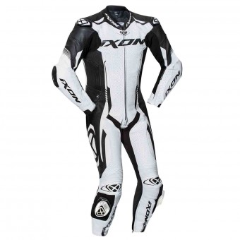Tute Moto in pelle Ixon Vortex 2 Bianco Nero