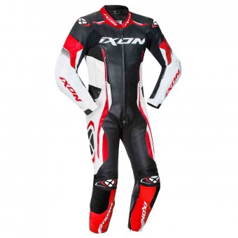 Tute Moto in pelle Ixon Vortex Junior Nero Bianco Rosso