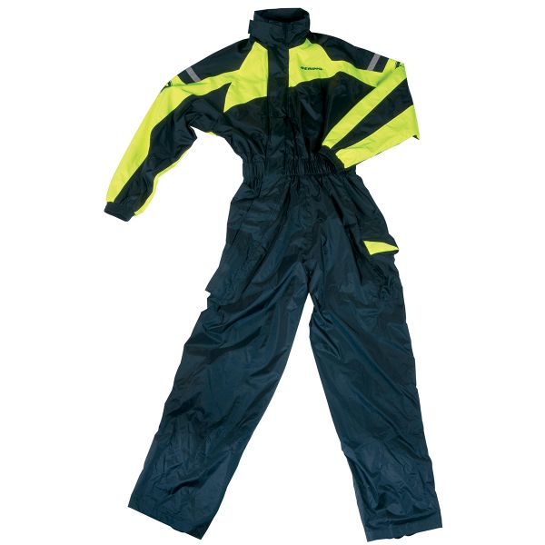 Abbigliamento Antipioggia Moto Bering Iwaki Nero Giallo Fluorescente