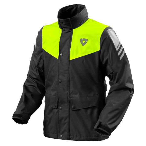 Giacche e giacche lunghe antipio REV'IT Nitric 4 H2O Black Neon Yellow