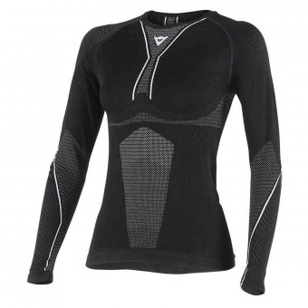 Maglia Intima Riscaldata Dainese D-Core Dry Tee LS Lady Black White