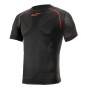 Maglia Intima Riscaldata Alpinestars Ride Tech V2 Top manica corta estivo nero rosso