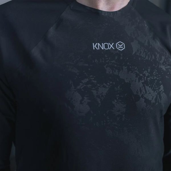 Knox Maglia intima a doppio strato attivo, maniche lunghe, nera
