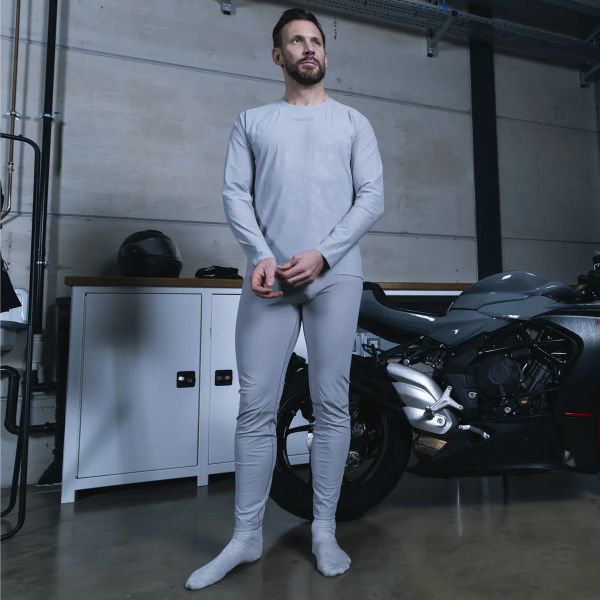 Knox Maglia intima a doppio strato attivo, maniche lunghe, grigia