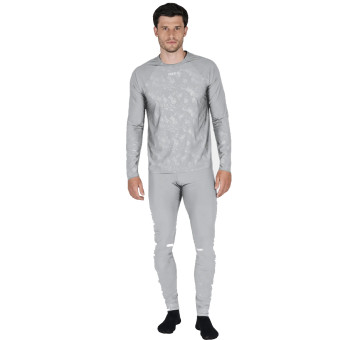 Knox Maglia intima a doppio strato attivo, maniche lunghe, grigia