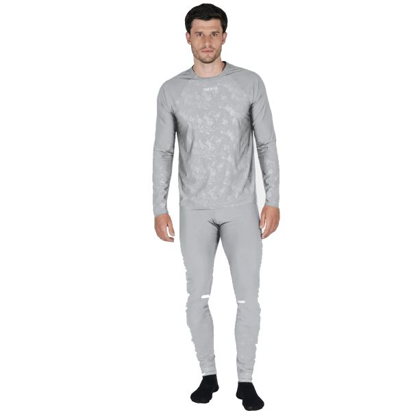 Knox Maglia intima a doppio strato attivo, maniche lunghe, grigia