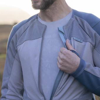 Knox Maglia intima a doppio strato attivo, maniche lunghe, grigia