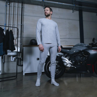 Knox Maglia intima a doppio strato attivo, maniche lunghe, grigia