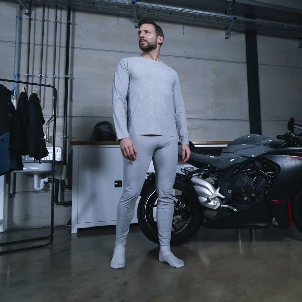 Knox Maglia intima a doppio strato attivo, maniche lunghe, grigia