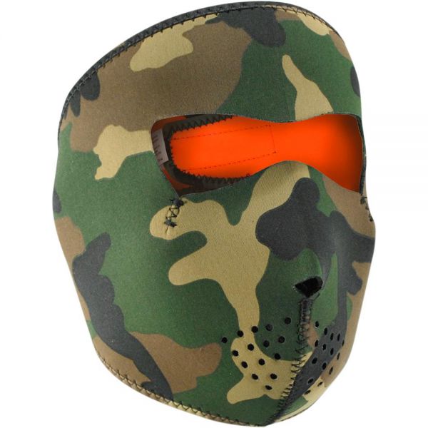 Collare invernale Zanheadgear Woodland Camo Reversible Orange