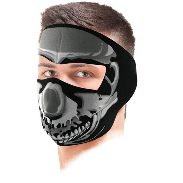 Collare invernale Zanheadgear Chrome Skull Mask