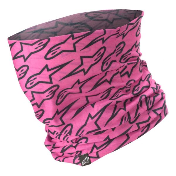 Scaldacollo Moto Alpinestars Astars tubo collo fucsia nero