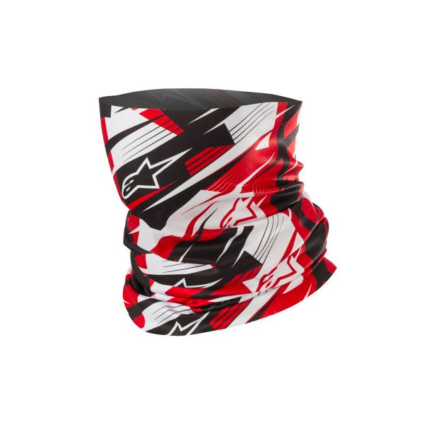 Scaldacollo Moto Alpinestars Tubo del collo sfocato Nero Bianco Rosso Scaldacollo Moto Alpinestars Tubo del collo sfocato Nero Bianco Rosso