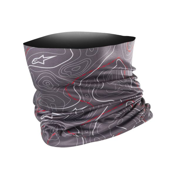 Scaldacollo Moto Alpinestars Contours Neck Tube Antracite Grigio Rosso