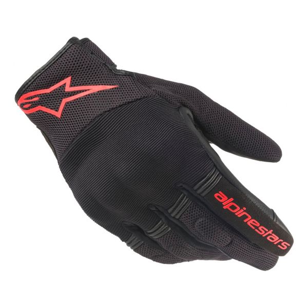 Guanti moto Alpinestars Guanto di rame Nero Rosso Fluo Guanti moto Alpinestars Guanto di rame Nero Rosso Fluo