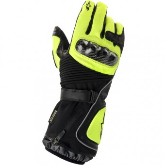 Guanti moto Alpinestars Jet Road Gore-Tex Nero Giallo Fluo