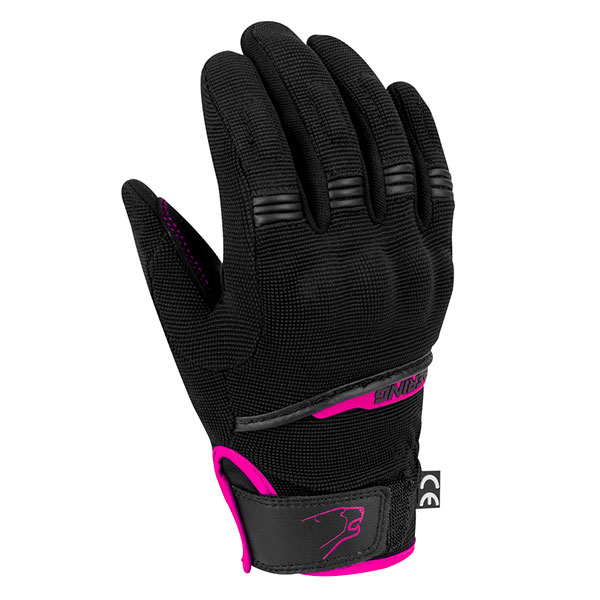 Guanti moto Bering Fletcher kid Nero Fucsia