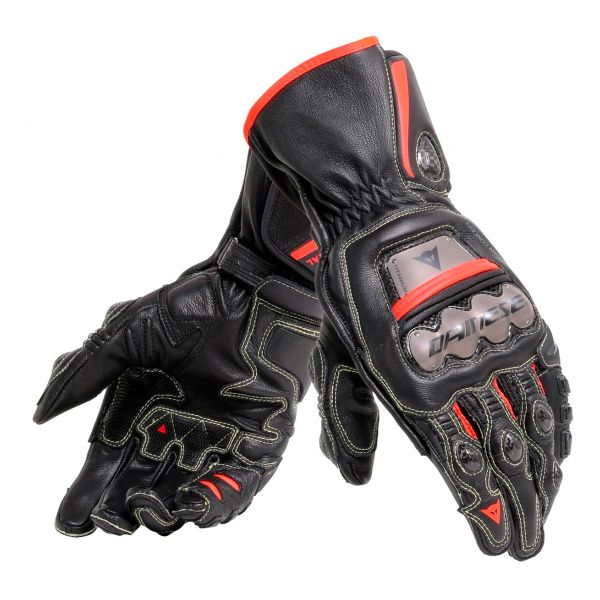 Guanti moto Dainese Full Metal 6 Black Red Fluo