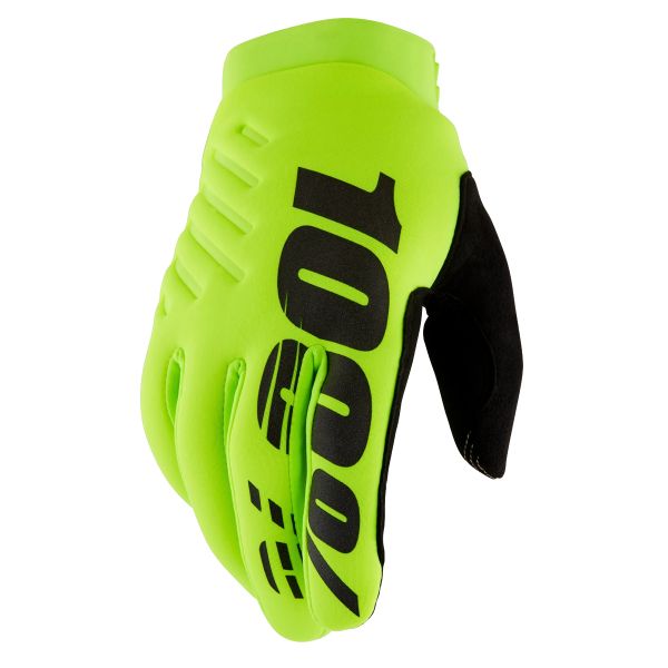 Guanti moto 100% Brisker Neon Yellow