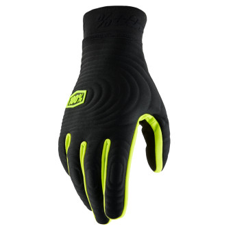 Guanti moto 100% Brisker Xtreme Black Neon Yellow